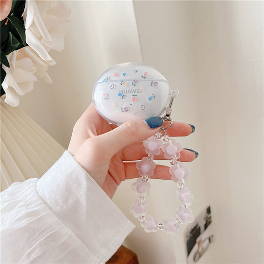 Auriculares Inalámbricos Bluetooth Mariposa Floral con Estuche de Silicona Transparente - Image 13