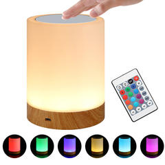 Lámpara Nocturna LED Multicolor con Diseño Veta de Madera - Image 6