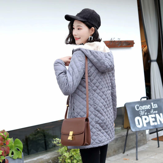 Chaqueta Puffer Acolchada Talla Grande con Forro Polar y Lana de Cordero - Image 22