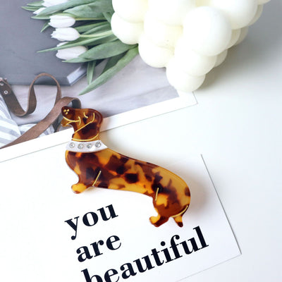 Horquillas Perro Salchicha en Acetato de Celulosa - Estilo Coreano - Image 6