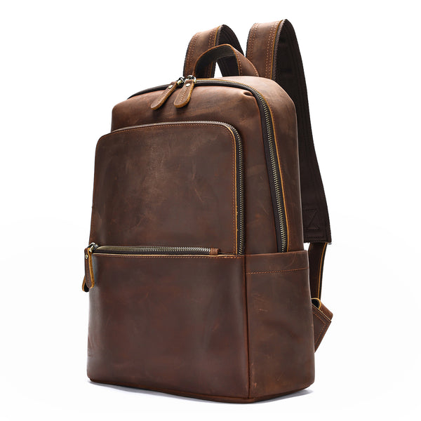 Mochila de Cuero para Hombre con Gran Capacidad