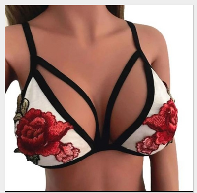 Conjunto de Lencería con Encaje Bordado de Rosas - Image 4