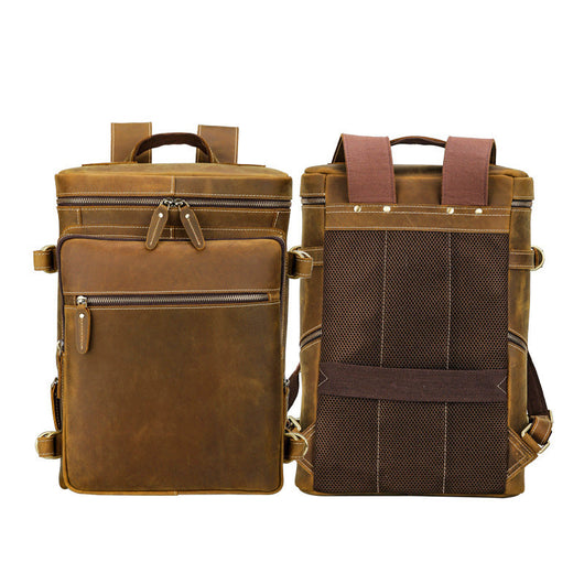 Bolsa para Laptop de Cuero Crazy Horse 16 Pulgadas - Gran Capacidad Estilo Retro - Image 3