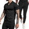 Traje Casual de Dos Piezas con Camisa Cuello V y Pantalón Corto