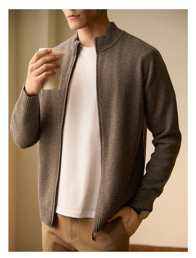 Cardigan con Cuello de Pie y Cierre de Cremallera para Hombre - Image 16