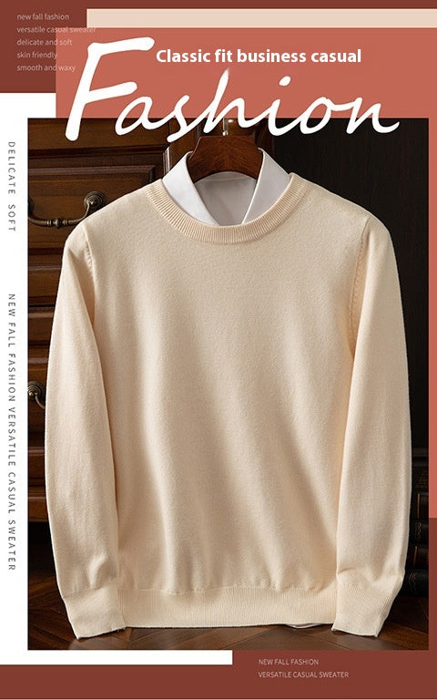 Suéter Holgado de Cuello Redondo para Hombre - Manga Larga Casual y Profesional - Image 37