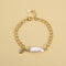 Pulsera Vintage Clásica con Perlas y Metal Europeo Americano