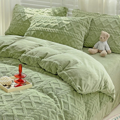 Juego de Cama 4 Piezas Fibra de Leche Térmica Acolchada - Image 3