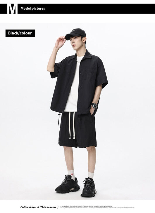 Conjunto de Dos Piezas: Shorts y Camisa Suelta de Cáñamo Transpirable - Image 14