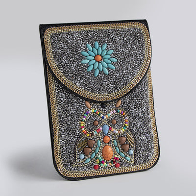 Bolsa Bohemia para Celular con Cuentas y Concha Marina - Image 43