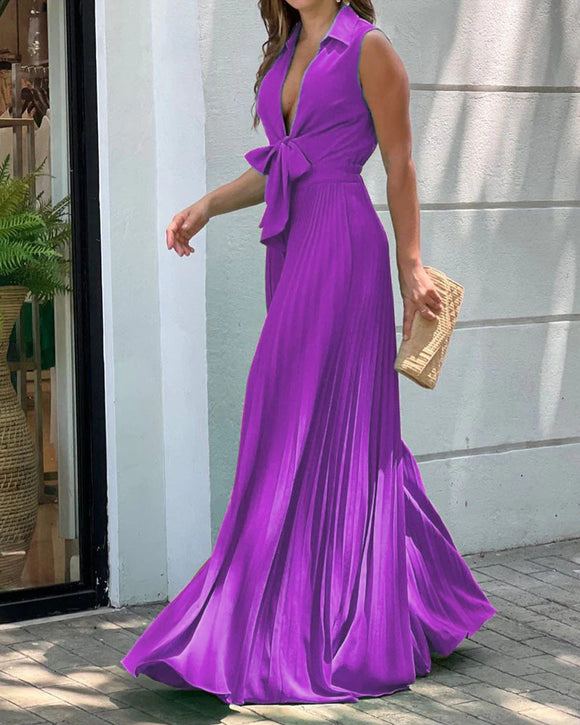 Jumpsuit Mujer Cuello V Suelto con Estampa - Diseño Moderno y Versátil
