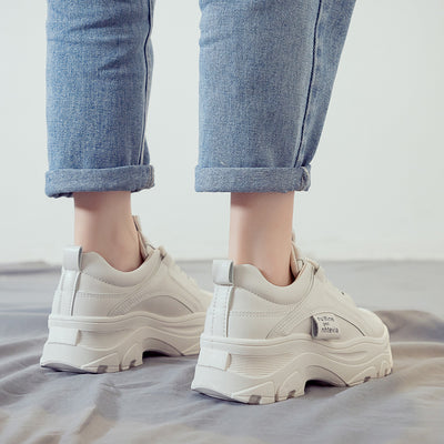 Zapatillas Blancas Deportivas para Mujer con Suela Gruesa - Estilo Trendy Otoño - Image 15