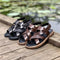 Sandalias Casuales de Cuero Genuino para Hombre - Comodidad de Verano