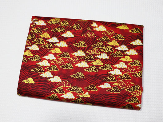 Tela de Algodón Japonesa Zefeng con Dorado y Estampado Activo - Image 4