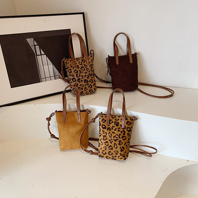 Bolsa Crossbody Retro Leopardo Otoño Invierno - Bandolera Ante Versátil para Teléfono - Image 5