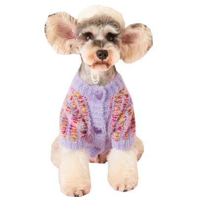 Cardigan Tejido para Perras Otoño e Invierno - Suéter Colorido - Image 5