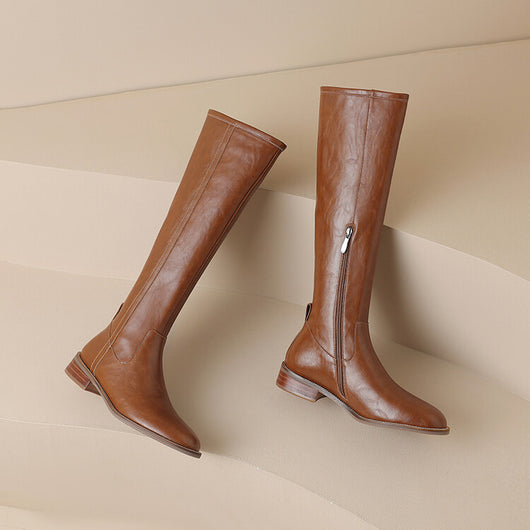Botas Altas para Mujer con Tacón Medio y Punta Redonda - Image 28