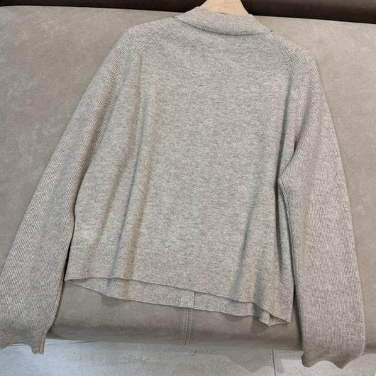 Cardigan de Lana Cuello Redondo Manga Larga Otoño-Invierno con Diseño Relajado y Estilizador - Image 2