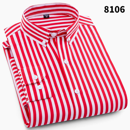 Camisa Estampada de Manga Larga Estilo Coreano para Hombre - Image 17