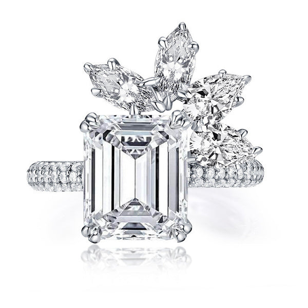 Anillo Abuela con Diamante de Alto Carbono Corte Especial