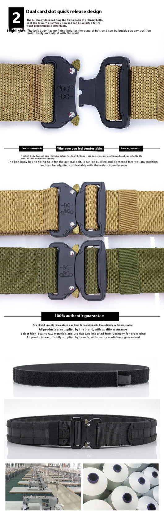 Cinturón Táctico de Liberación Rápida para Hombre - Entrenamiento y Outdoor - Image 12