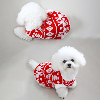 Sudadera Navideña Peluche para Perros y Gatos con Arnés de Seguridad - Image 3