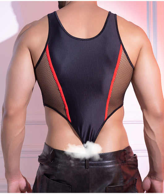 Body de Malla Transparente para Hombre con Acabado Brillante y Elástico - Image 22