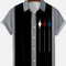 Playera Hombre Manga Corta Estampado 3D Rayas Creativas