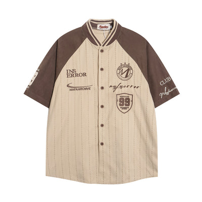 Camisa de Béisbol con Cuello Deportivo de Manga Corta para Hombre - Image 2