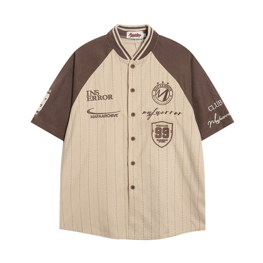 Camisa de Béisbol con Cuello Deportivo de Manga Corta para Hombre - Image 2