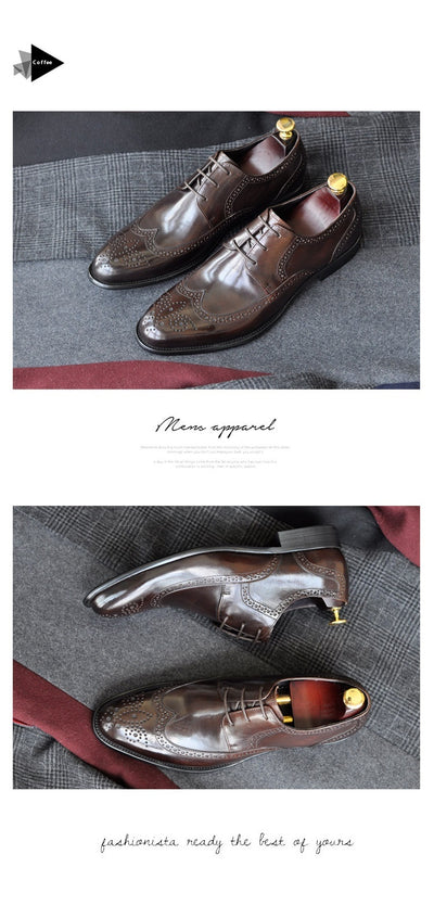 Zapatos de Cuero Genuino para Hombre Punta Fina Negocios Formales - Image 8