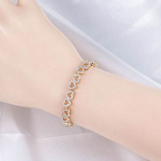 Pulsera de Diamantes para Niña con Corazón Completo de Brillantes - Image 9