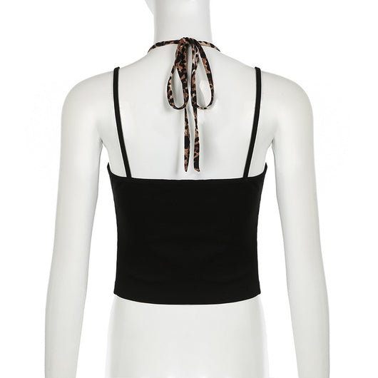 Camiseta Leopardo Bicolor con Contraste y Efecto Dos Piezas - Image 8