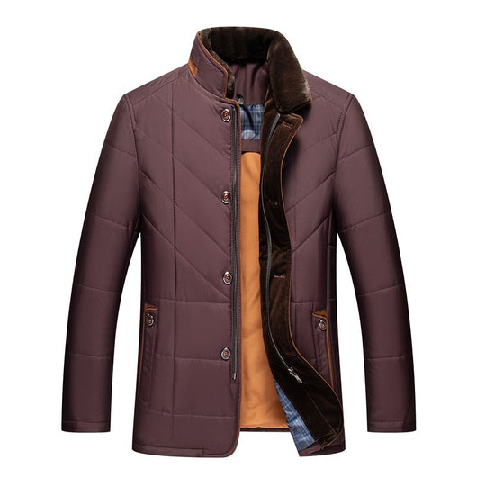 Chamarra Acolchada de Invierno para Hombre con Cuello Alto - Image 4