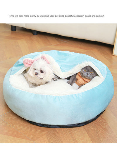 Cama Ortopédica para Perros y Gatos con Manta Térmica y Capucha - Image 16