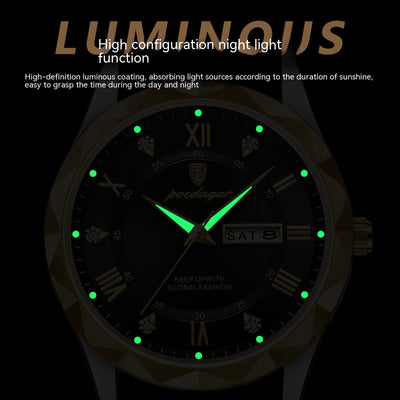 Reloj de Pulsera de Cuarzo Luxury para Hombre con Correa de Cuero - Image 7