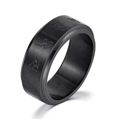 Anillo Giratorio Doble de Acero Titanio para Hombre - Image 16