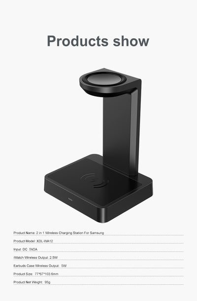 Cargador Inalámbrico Dual 2 en 1 Estándar QI - Image 5