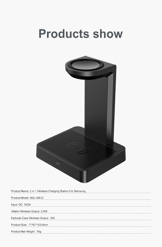 Cargador Inalámbrico Dual 2 en 1 Estándar QI - Image 5