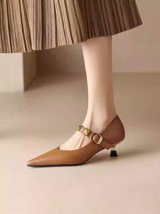 Tacones Stiletto Puntiagudos con Tachuelas - Image 11