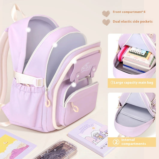 Mochila Escolar Impermeable de Gran Capacidad y Múltiples Compartimentos para Niñas - Image 2