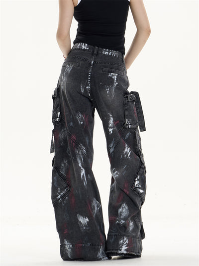 Pantalones Vaqueros de Trabajo Mujer Cintura Alta Bolsillos Múltiples - Image 13
