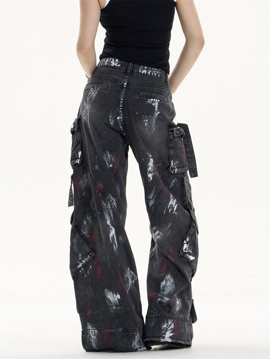 Pantalones Vaqueros de Trabajo Mujer Cintura Alta Bolsillos Múltiples - Image 13