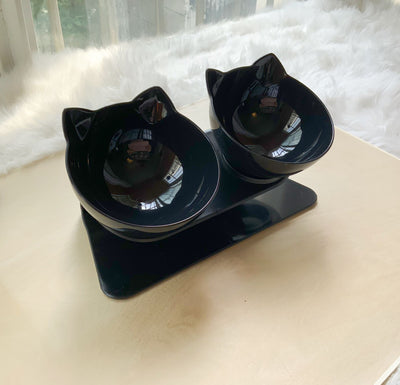 Comedero Doble para Gatos con Soporte Elevado Antideslizante - Protege la Cervical - Image 17