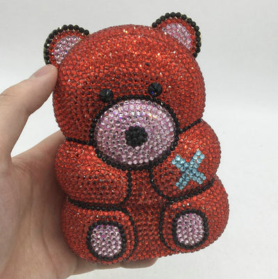 Bolso de Fiesta con Diseño de Osito y Cristales Brillantes - Image 20
