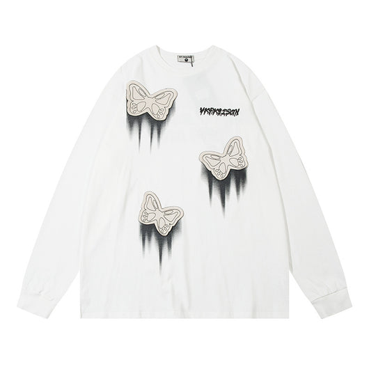 Camiseta de Algodón para Hombre con Parche Decorativo de Mariposa - Image 2
