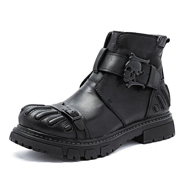 Botas Martin de Cuero para Hombre - Estilo Punk Rock con Suela Industrial - Image 6