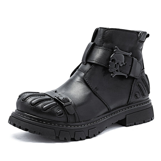 Botas Martin de Cuero para Hombre - Estilo Punk Rock con Suela Industrial - Image 6