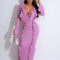 Vestido Liso Anudado con Dobladillo Selvaje