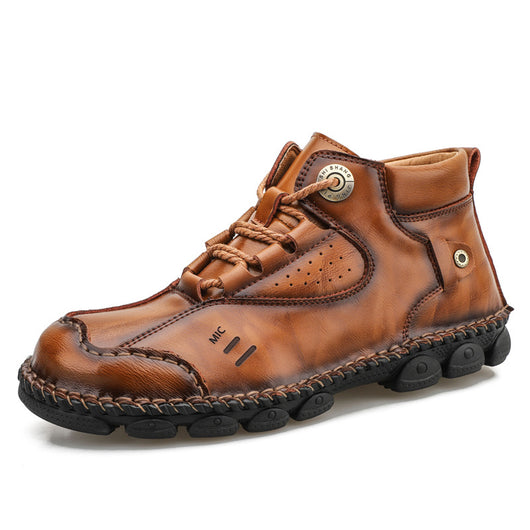 Botas Altas de Cuero Estilo Británico con Suela Antideslizante - Image 15